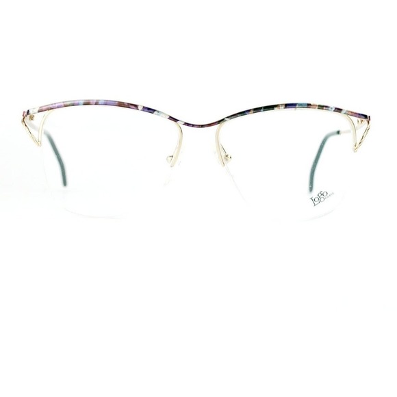 Tiny French Logo Paris Gold Wire Eyeglasses Frame France Vintage 1980s Deadstock - Picture 1 of 5